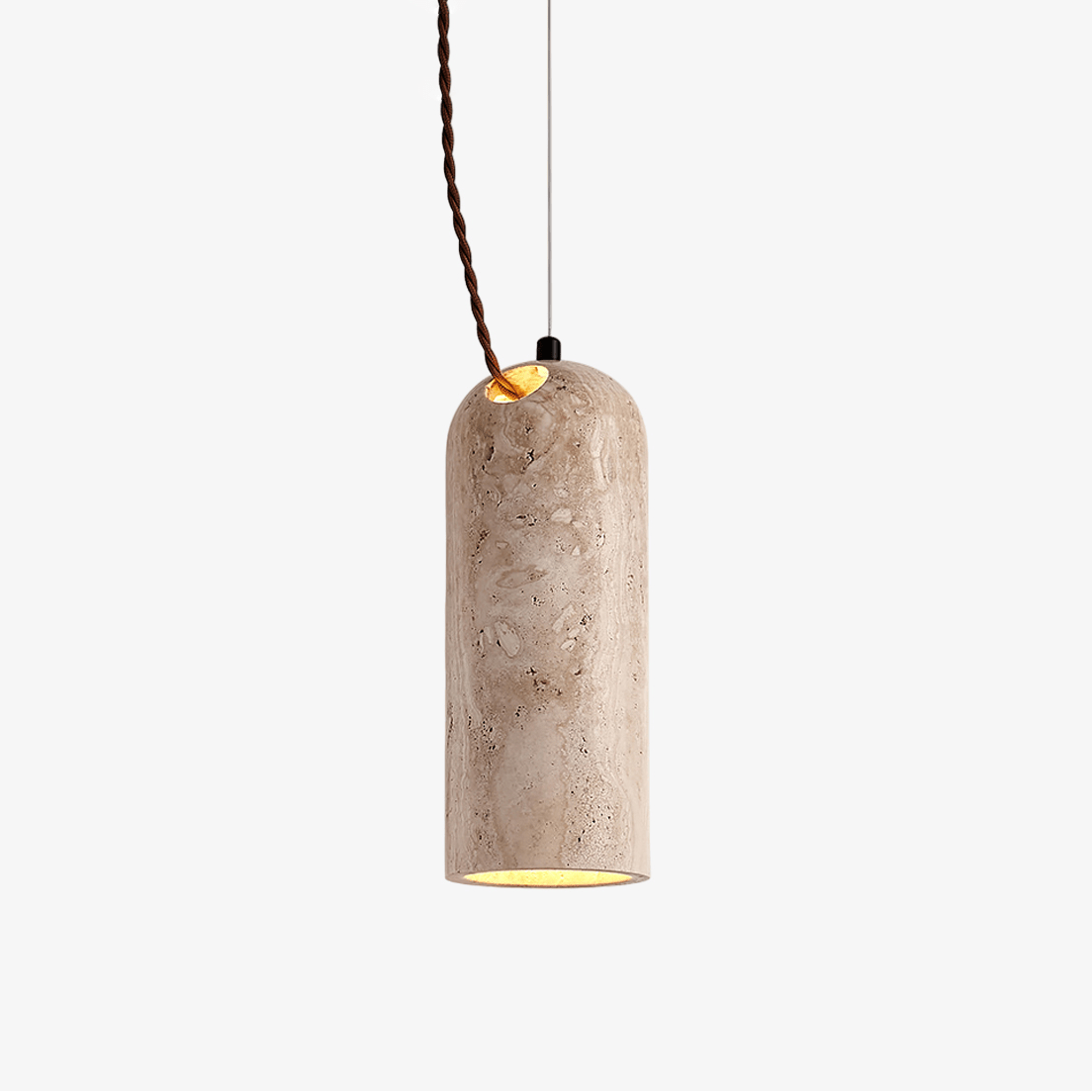 Solano Travertine Pendant Light – Natural Stone Hanging Lamp for Dining & Living Spaces