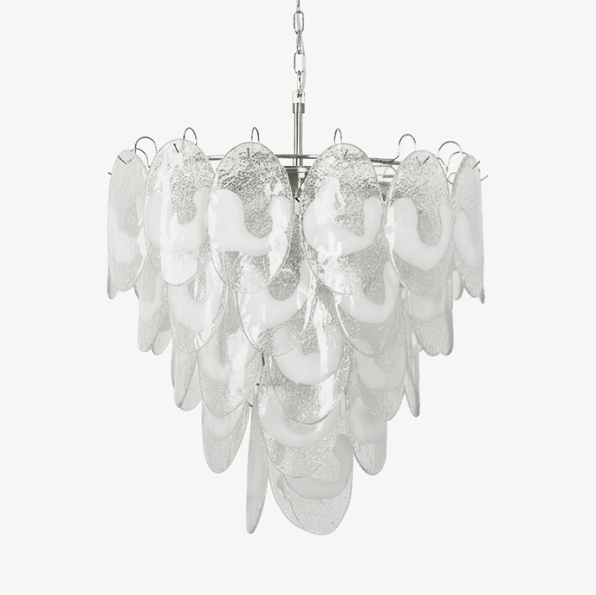 Frostelle Glass Chandelier – Hand-Cast Murano Style Pendant for Dining & Living Rooms