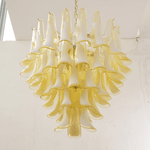 Rosabella Glass Chandelier in Gold Finish with Handcrafted Glass Petals