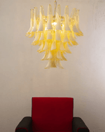 Rosabella Glass Chandelier in Gold Finish with Handcrafted Glass Petals