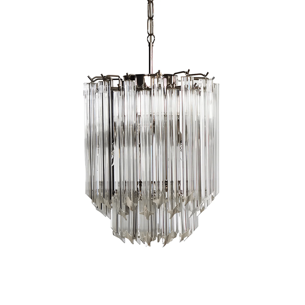 Prism Glass Chandelier – Handcrafted Murano Style Pendant Light