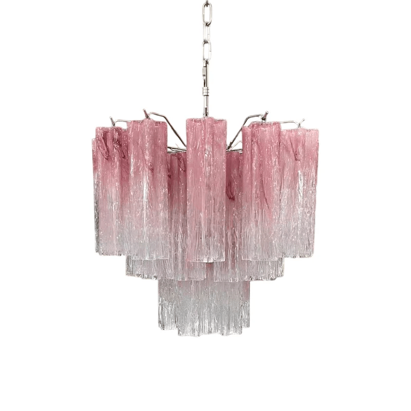 Rose Glass Tube Chandelier – Modern Designer Pendant Light