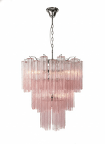 Rose Tubes Glass Chandelier – Handcrafted Murano Glass Pendant Light