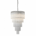Cascadoria Modern Glass Rod Chandelier for Dining Room and Foyer