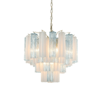 Vellune Cascade Chandelier – Modern Tiered Glass Pendant for Dining Room and Entryway