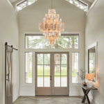 Eloria Glass Diamond Chandelier – Modern Murano Glass Pendant Light