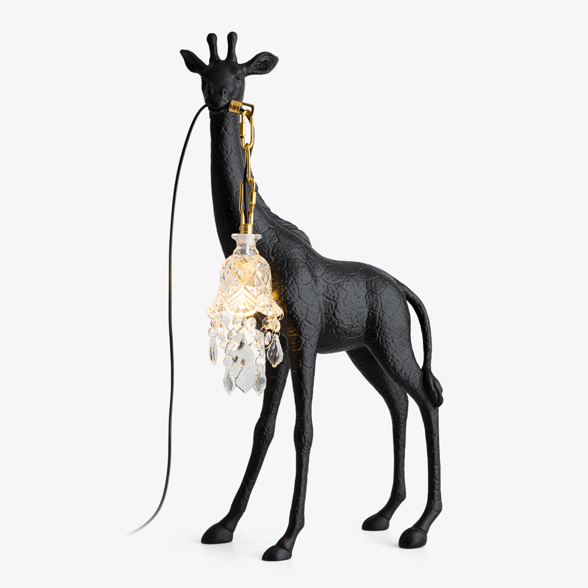 Giraffe Royale Sculpture Floor Lamp – Modern Crystal Pendant Light