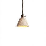 Terraform Travertine Pendant Light – Sculptural Stone Multi-Pendant