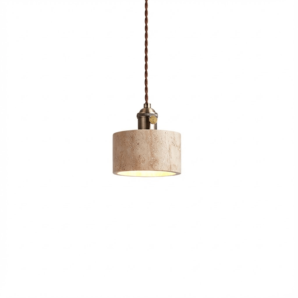 Terraform Travertine Pendant Light – Sculptural Stone Multi-Pendant