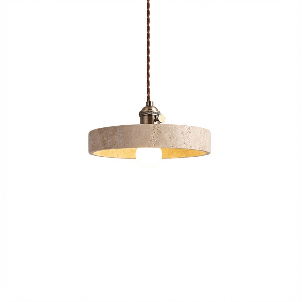 Terraform Travertine Pendant Light – Sculptural Stone Multi-Pendant
