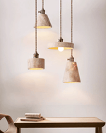 Terraform Travertine Pendant Light – Sculptural Stone Multi-Pendant