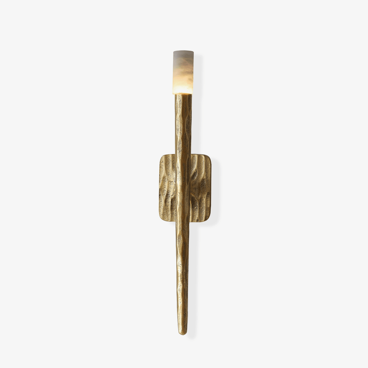 Aurelian Sculpted Alabaster Wall Sconce in Copper