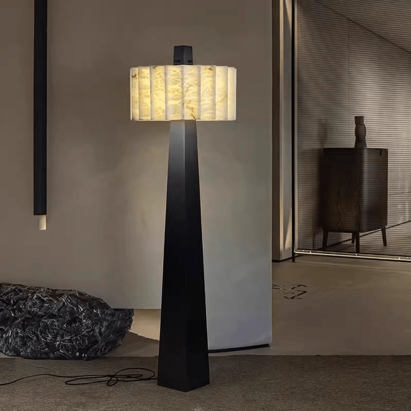 Obelisk Alabaster Floor Lamp – Sculptural Modern Lighting