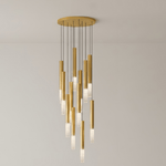 Symphony Orchestra Chandelier – Gold Nano-Coated Crystal Glass Pendant Light