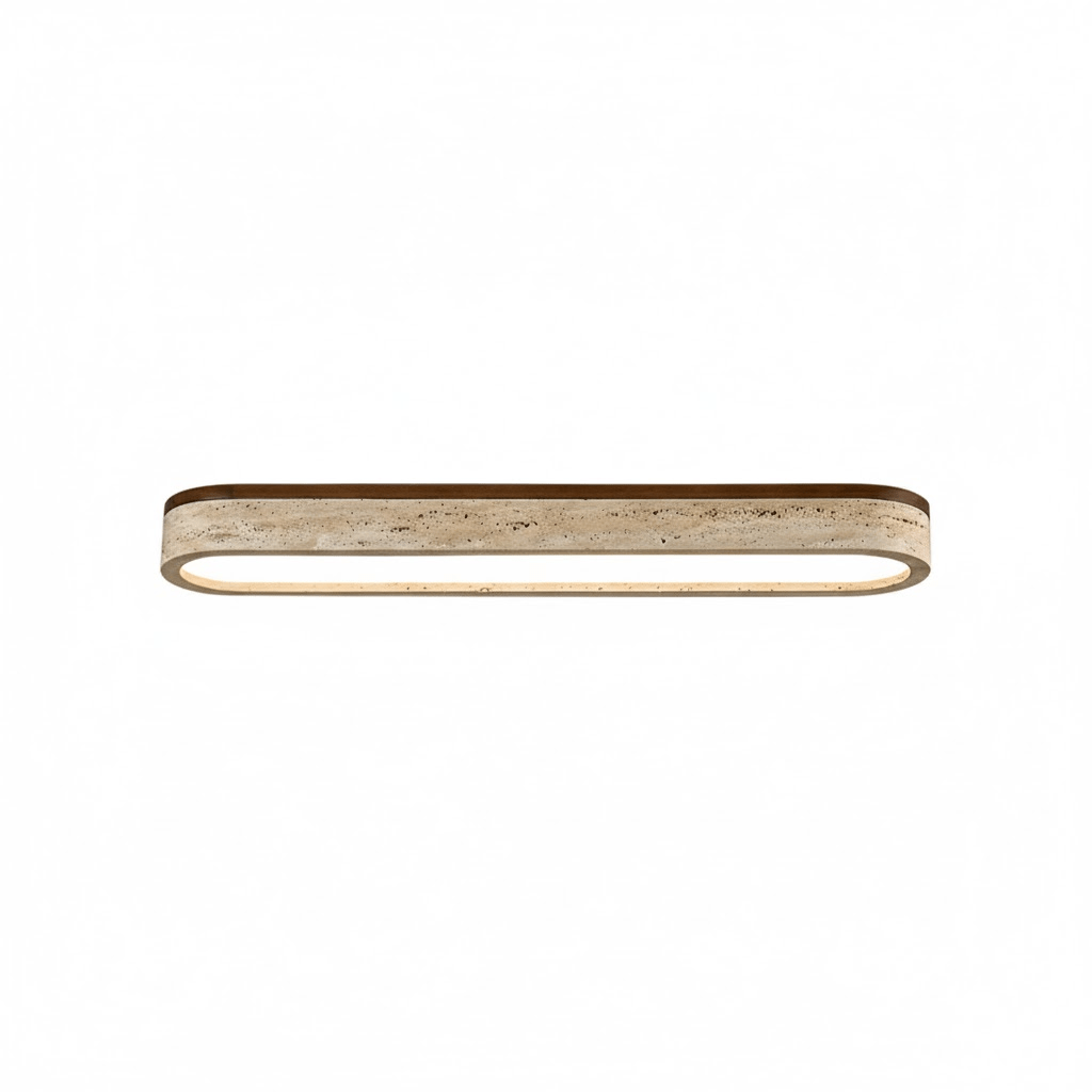 Strata Vein Linear Ceiling Light in Yellow Travertine