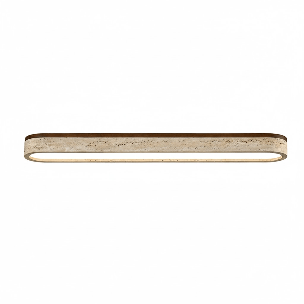 Strata Vein Linear Ceiling Light in Yellow Travertine