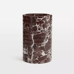 Rosso Levanto Marble Vessel Sculptural Table Lamp