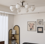 Orb Balance Chandelier – Modern Glass Sphere Pendant Light for Dining Room and Living Room