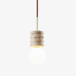 Terrava Stone Pendant Light – Handcrafted Travertine Mini Pendant for Modern Interiors