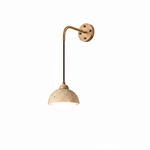 Tavon Cantilever Wall Sconce in Walnut and Travertine