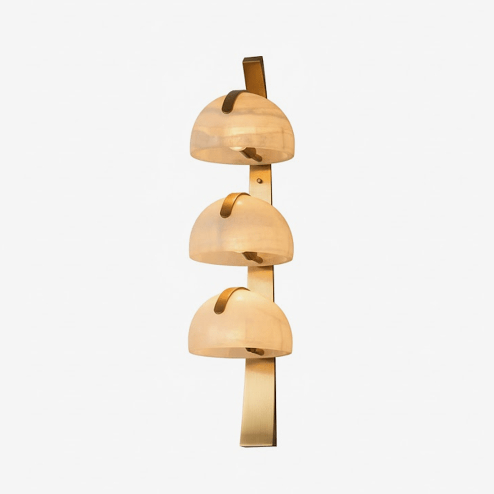 Orvyn Alabaster Wall Sconce in Brass — Modern Sculptural Lighting
