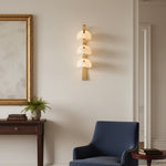 Orvyn Alabaster Wall Sconce in Brass — Modern Sculptural Lighting