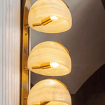 Orvyn Alabaster Wall Sconce in Brass — Modern Sculptural Lighting