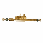 Emory Brass Wall Sconce with Green Accents for Classic Interiors