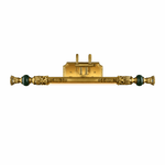 Emory Brass Wall Sconce with Green Accents for Classic Interiors