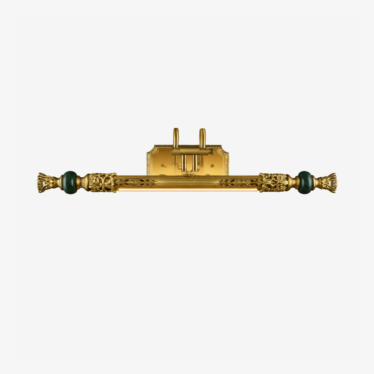 Emory Brass Wall Sconce with Green Accents for Classic Interiors
