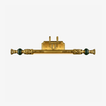 Emory Brass Wall Sconce with Green Accents for Classic Interiors