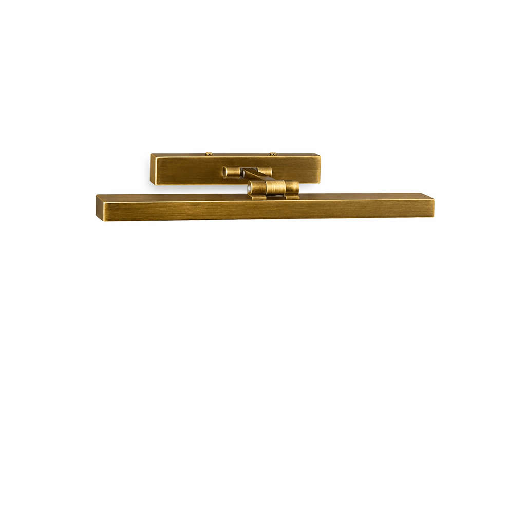 Avery Brass Wall Sconce – Modern Adjustable LED Wall Light for Bedroom, Living Room, and Office