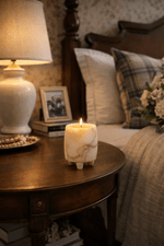 Marlowe Sculptural Marble Candle Holder for Ambient Interiors