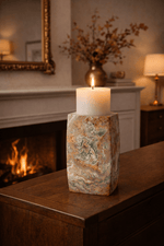 Elara Agate Candle Holder – Natural Stone Table Decor