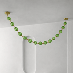 Strand Necklace Chandelier — Modern Gold & Acrylic LED Pendant Light