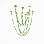 Strand Necklace Chandelier — Modern Gold & Acrylic LED Pendant Light