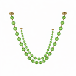 Strand Necklace Chandelier — Modern Gold & Acrylic LED Pendant Light