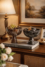 Rowan Stone Display Bowl – Sculptural Marble & Travertine Decor Accent