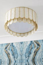 Aurelia Capiz Shell Ceiling Light in Brushed Gold