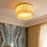 Aurelia Capiz Shell Ceiling Light in Brushed Gold