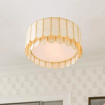 Aurelia Capiz Shell Ceiling Light in Brushed Gold