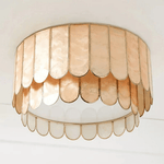 Aurelia Capiz Shell Ceiling Light in Brushed Gold