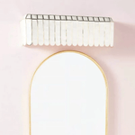 Aurelia Capiz Shell Wall Sconce with Brass Frame