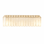 Aurelia Capiz Shell Wall Sconce with Brass Frame