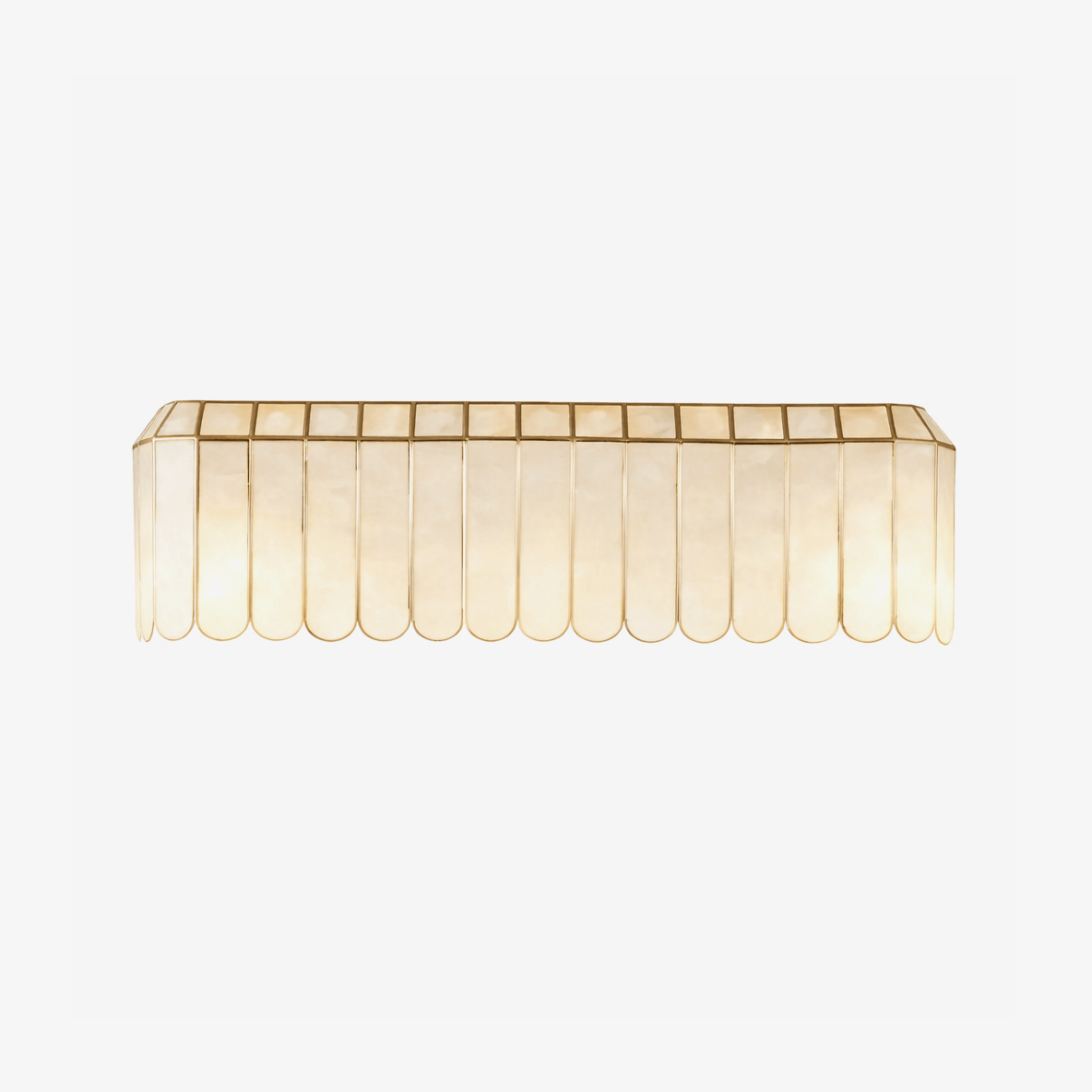 Aurelia Capiz Shell Wall Sconce with Brass Frame