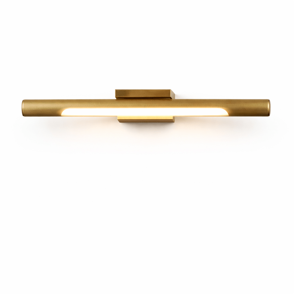 Liora Brass LED Wall Sconce | Modern Linear Wall Light for Bedroom & Living Room