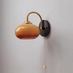 Nilo Wall Sconce in Amber Glass and Brass for Modern Interiors