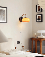 Nilo Wall Sconce in Amber Glass and Brass for Modern Interiors