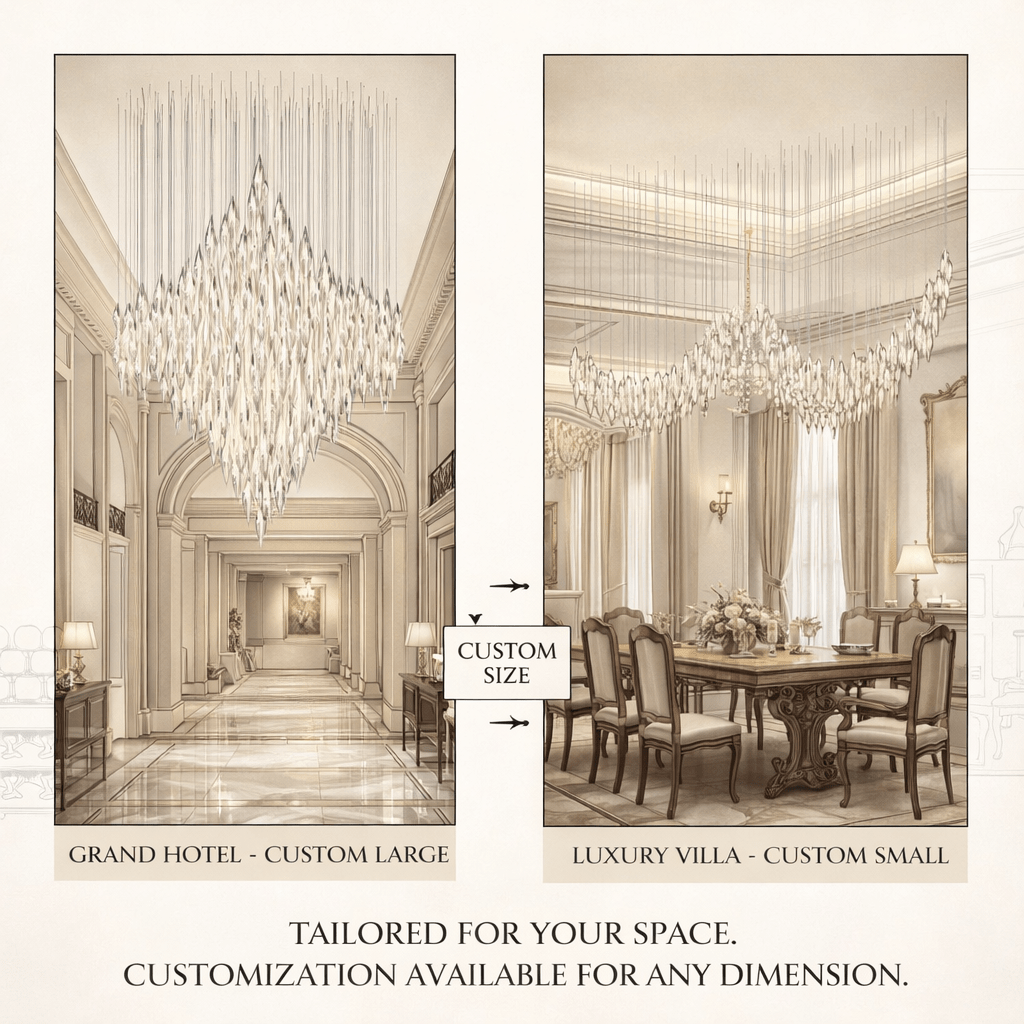 Opera Handblown Glass Linear Chandelier for Modern Interiors