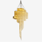 Celestial Twist Chandelier – Modern Spiral LED Pendant for Dining Room and Foyer